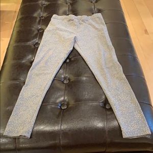 Grey leggings with gold dots